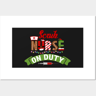 Funny Nurse Life Christmas Pun Quote Hilarious Joke Idea Scrub Posters and Art